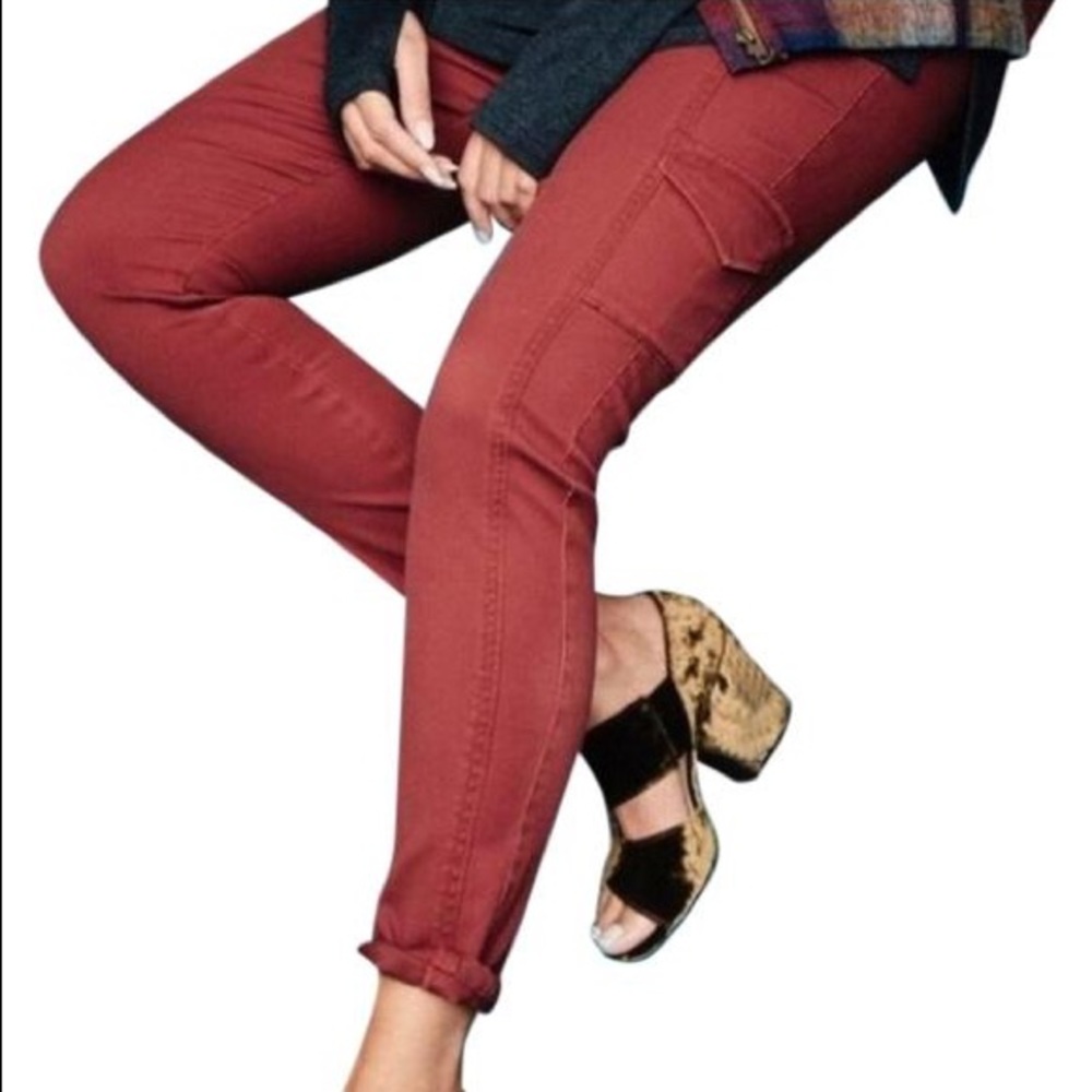 CAbi Flame color, The Drifter style skinny pants